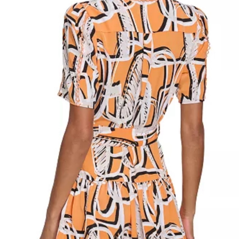 KARL LAGERFELD Belted A-line Dress - Picture 4 of 7